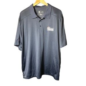 New‎ England Patriots Polo Shirt Mens 2XL Blue On Field Dri Fit Nike NFL